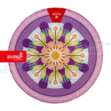 Cargar imagen en el visor de la galería, Mandala de colores rosa y lila, círculo de 150 de diámetro para disfrutar en solitario, pareja o familia.
